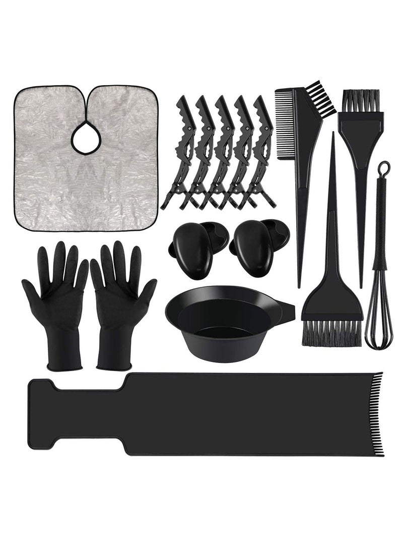 ORiTi 16 PCS Hair Coloring Kit Hair Dye Brush and Bowl Set Ear Cover Hair Highlighting Board Hair Dye Gloves Cape Hair Dying Supplies Kit for Hair Coloring Bleaching Hair Dryers Hair Dye Tools - Image 1