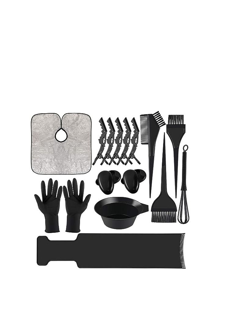 ORiTi 16 PCS Hair Coloring Kit Hair Dye Brush and Bowl Set Ear Cover Hair Highlighting Board Hair Dye Gloves Cape Hair Dying Supplies Kit for Hair Coloring Bleaching Hair Dryers Hair Dye Tools - Image 2