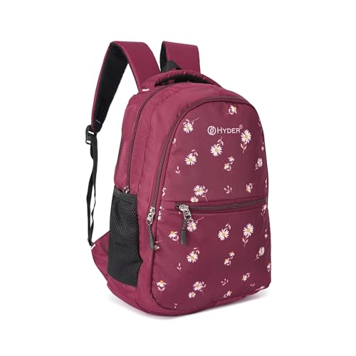 HYDER Blossom 25L Latest and Stylish School Bag for Girls - Perfect for School, College, Office, Travel and Tution Durable School bags for Kids And Women | Perfect Girls Bag (Mehroon) - Image 1