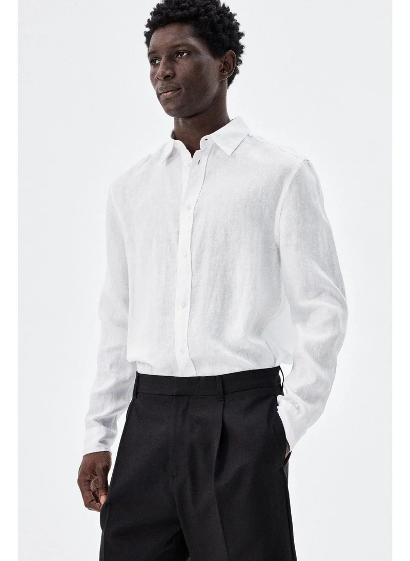 اتش اند ام Regular Fit Linen shirt