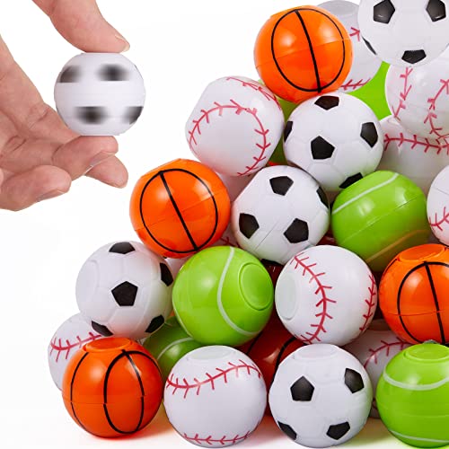 SCIONE 36pack Sports Ball Fidget Spinner Stress Ball Party Favors for Kids 48 812 Fidget Toys Bulk Goodie Bag Stuffers Treasure Box Toys for Classroom Prizes Return Gifts for Kids Birthday - Image 1