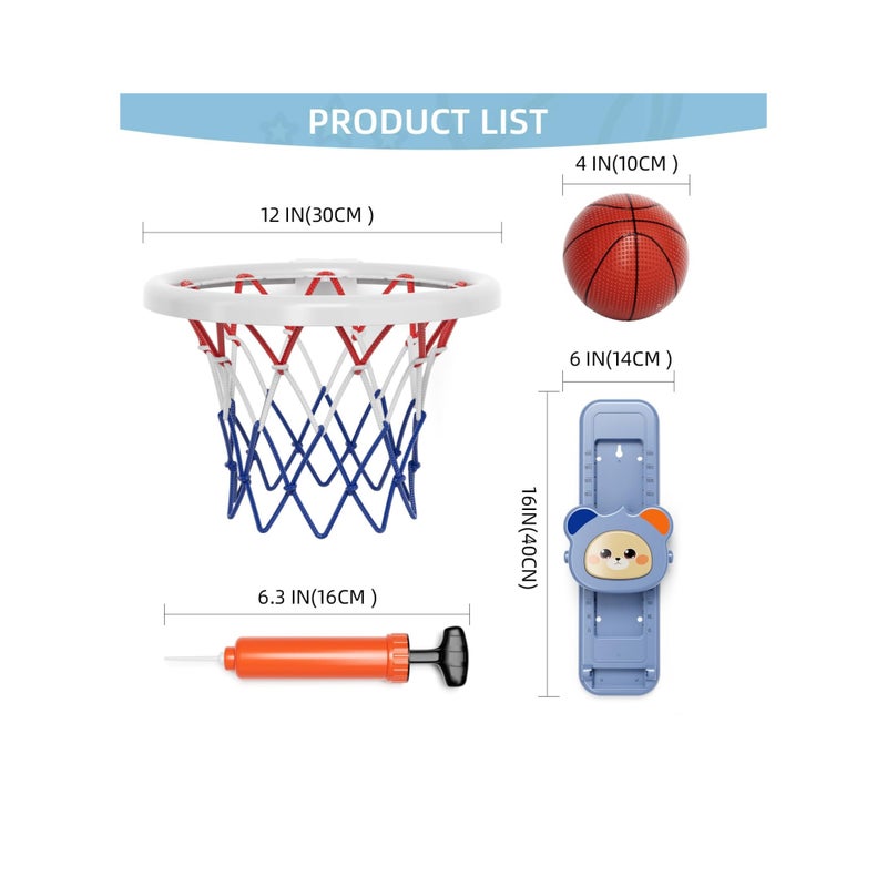 SOLARAE Basketball Hoop Wall Mounted,Mini Basketball Hoop for Toddlers Boys Age 3-5, Adjustable Height, Voice Touch High Jump Counter for Kids, Space-Saving,Toddler Toys Age 4-7, Birthday Gifts for Boys 4-6 - Image 2