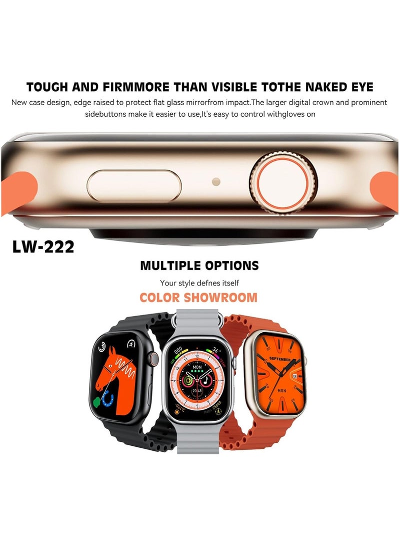 Lenyes - LW 222 Smart Watch Scientific Sleeping Tracking, 2-week battery life, Compatible with Android & iOS, 24/7 Health Management (Orange) - Image 1