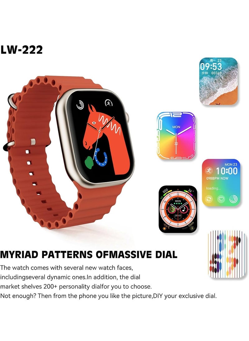 Lenyes - LW 222 Smart Watch Scientific Sleeping Tracking, 2-week battery life, Compatible with Android & iOS, 24/7 Health Management (Orange) - Image 1