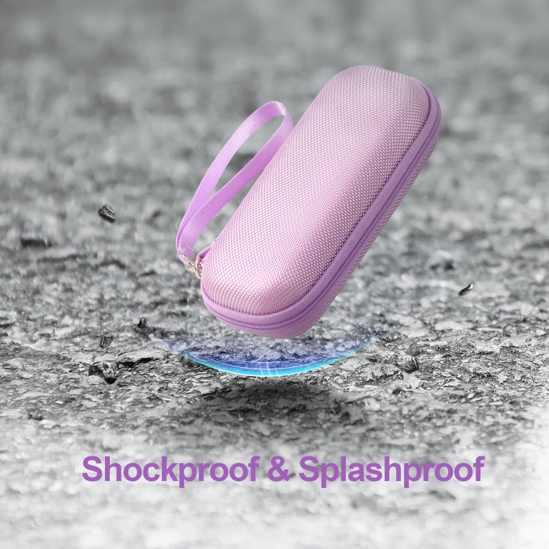 AGPtek حافظة AGPTEK، حافظة صلبة بسحاب EVA لتسجيل الصوت الرقمي، مشغلات MP3، حاملة تخزين لقلم الطباعة ثلاثي الأبعاد، كابل USB، سماعات الأذن، بطاقات الذاكرة، قرص U، بنفسجي - Image 5