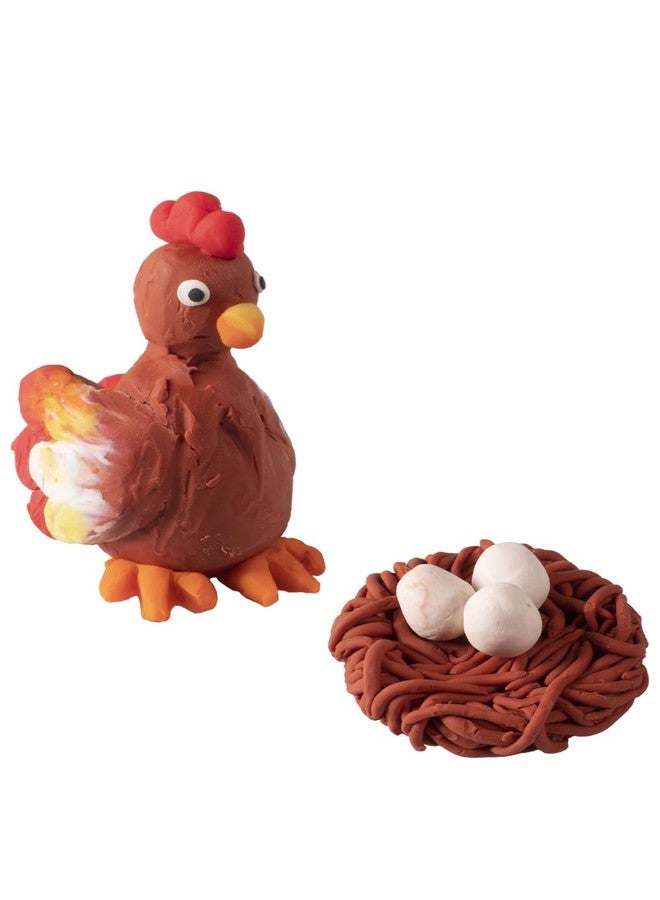 JOVI طين جوفي للنمذجة، 3 أرطال إجمالية، 4 قضبان غير جافة باللون الأبيض والبرتقالي والبني والأسود، 0.77 رطل لكل منها، فنون وحرف غير سامة وخالية من الغلوتين - Image 5