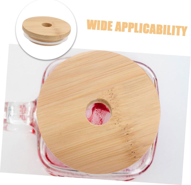 8pcs Jar Lids for Glass Jars Wide Mouth Replacement Wooden Sealing Covers 70mm Sturdy Lids Kitchen Storage - Image 3