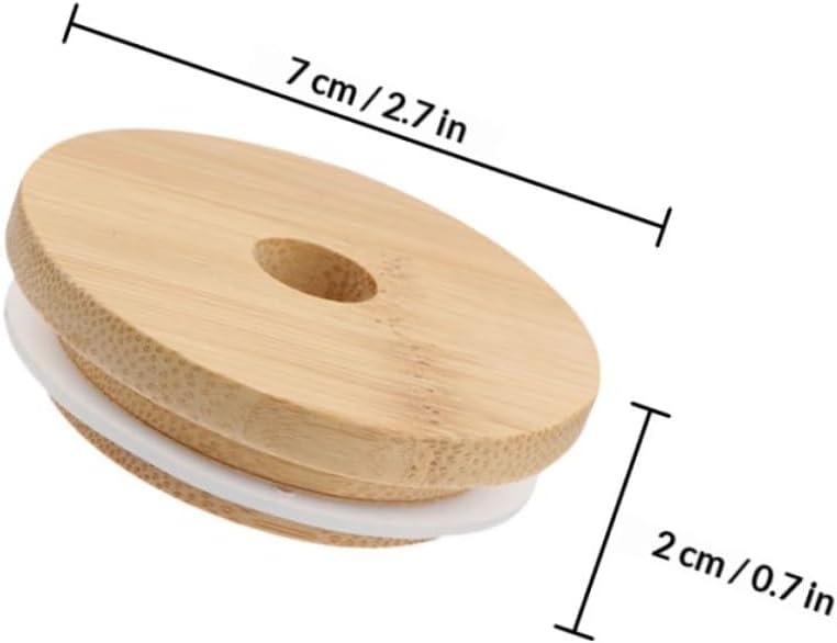 8pcs Jar Lids for Glass Jars Wide Mouth Replacement Wooden Sealing Covers 70mm Sturdy Lids Kitchen Storage - Image 2