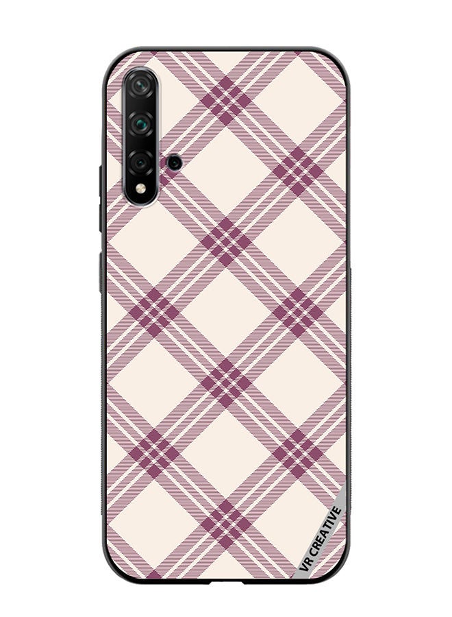 VR CREATIVE Protective Case Cover For Huawei Nova 5T Tartan Scotland Seamless Plaid Design Multicolour - Image 1