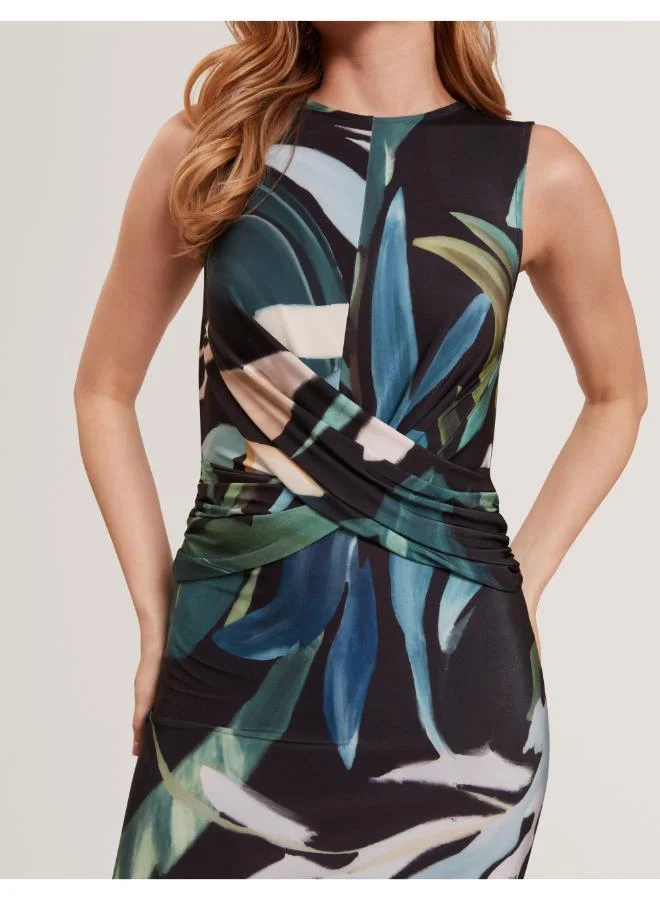 Ted Baker Printed Crew Neck Bodycon Dress