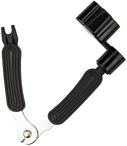 CC CAIHONG Guitar String Winder, Guitar String Winder Tool, Guitar Bridge Pin Puller and Cutter, 3 In 1 Multifunctional Guitar String Peg Tuner Winder for Acoustic Electric Guitar (Black) - Image 1