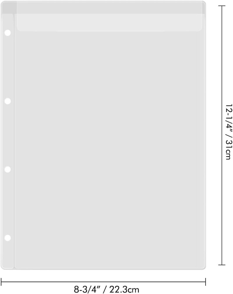 CYFUN DESIGN 20 Sheet Binder Pockets Inserts with One pockets A4 Size 4 Hole Binder Folder for Dies and Stamps Storage,Waterproof PVC Clear Bags Protectors for Cutting Dies Stencil Album Stamp Crafts Storage - Image 3