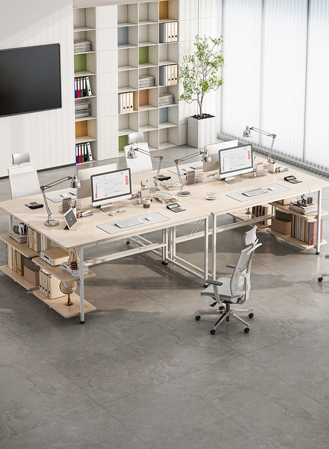 مكتب ألعاب 130 سم، مكتب كمبيوتر بسيط، طاولة مكتب مع مساحة تخزين، مكتب دراسة لمكتب منزلي - Image 3