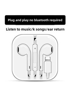 Lighting Apple Plug Wired Headset White Half In-Ear-Color:Plug And Play Wired Apple Headphones