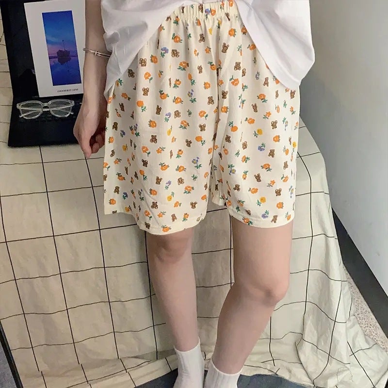 Summer Pajama Pants Women'S Baby Cotton Anti-Mosquito Pants Cartoon Printed Thin Casual Shorts Home Pants Outer Wearing Walking Pants - Image 5
