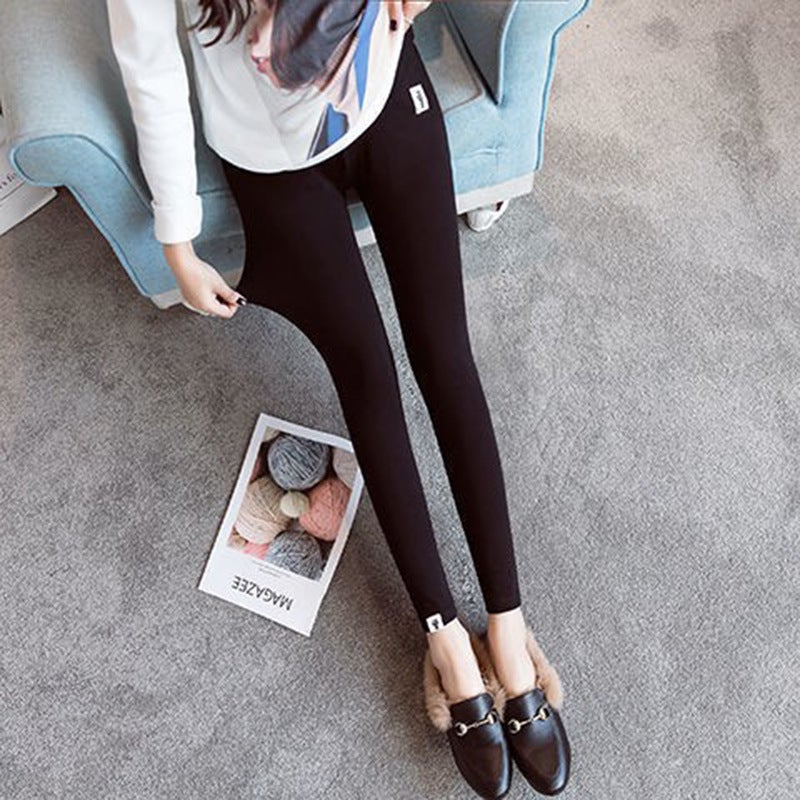 Pregnant Womens Leggings Pregnant Womens Pants Spring and Autumn Autumn Thin Pregnancy Autumn and Winter Casual Leggings Trousers Outer Wear Dark gray  - Image 3