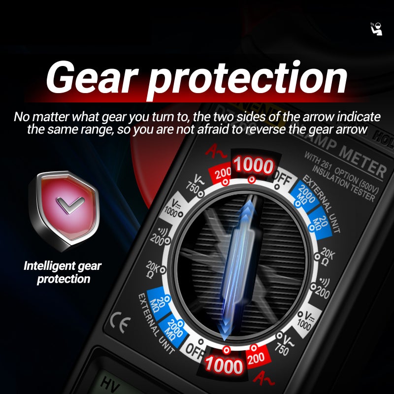 ANENG DT266 LCD 1999 Count Digital True RMS Professional Clamp Meter AC/DC Current Voltage Tester Multimeter Pliers Ammeter with LCD Display - Image 4
