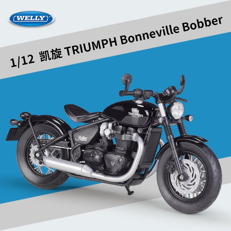 Willy Welly1:12 Triumph Bonneville Bobber Simulation Alloy Street Car Motorcycle Finished Model - Image 1