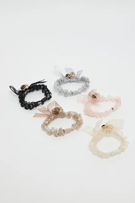 أر أند بي 5 Pack Bow Skinny Scrunchies