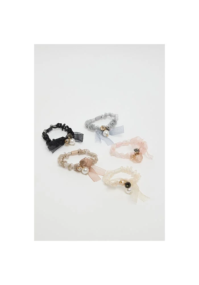 5 Pack Bow Skinny Scrunchies
