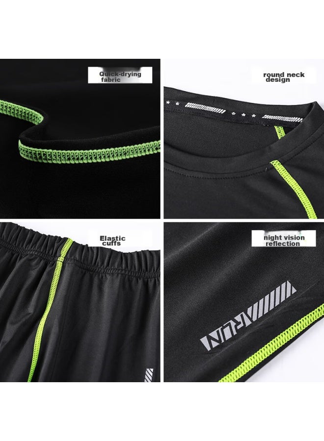 Buruite Children's Quick-dry Sportswear Set, Basketball And Soccer Training Fitness Wear, Tight-fitting Shirt For Boys, Running, Student Badminton Outfit - Image 5