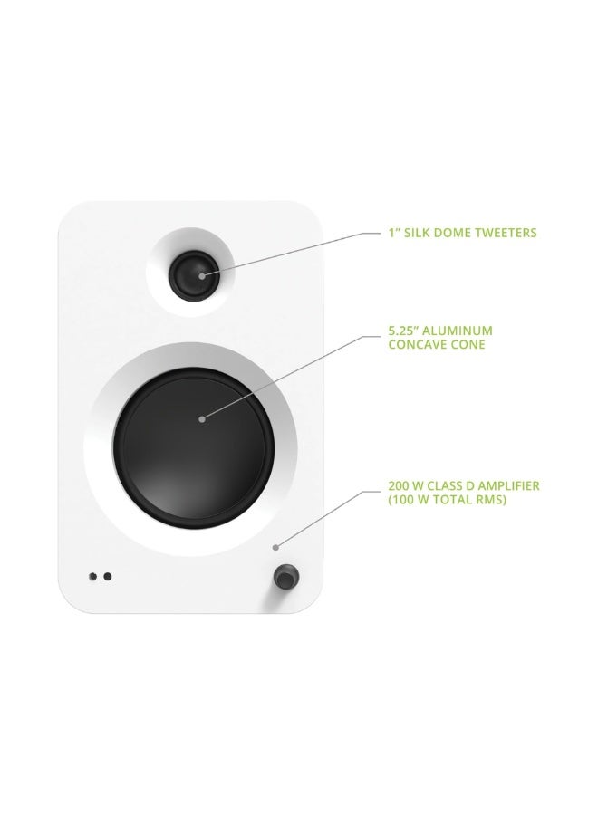 Kanto Audio REN 200W Powered Bookshelf Speakers with HDMI ARC, USB-C, and Bluetooth 5.3-Matte White, Pair - Image 3