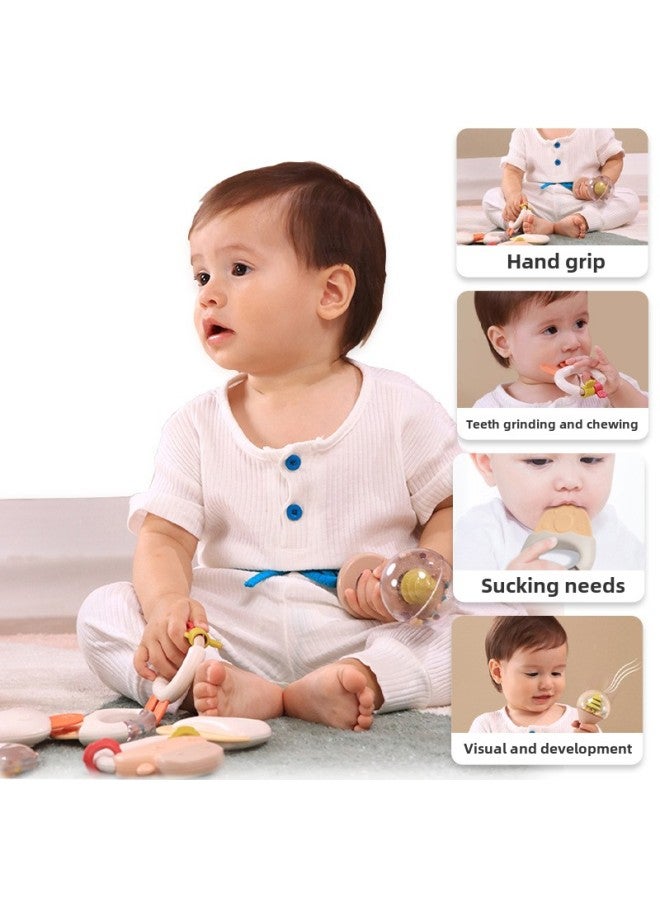 Disney Newborn Baby Rattle Toy Gift Box Male And Female Baby Educational Early Education 0-3-6 Months Full Moon Gift-Color:[10 Teeth Gels + Visual Cards + Rattle + Car Early Education Machine + Minnie Comfort Towel + Hand Ball + Cloth Book] - Image 3