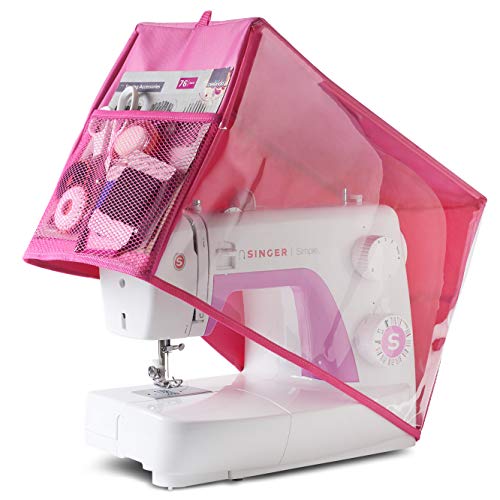 Addicted DEPO Sewing Machine Cover with Convenient Pockets Protective Quilted Dust Cover Pro Universal for Most Standard Singer Brother Machines Rodis PinkVisible - Image 1