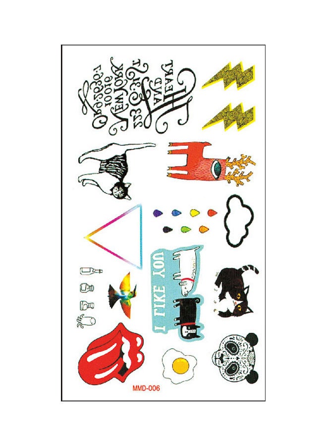 NIBEMINENT Waterproof Fashionable Temporary Tattoo Sticker Multicolour - Image 1