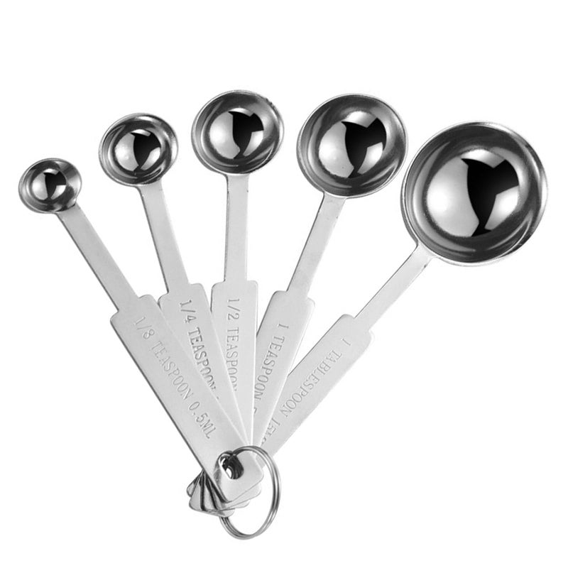 5PCS OstWony Measuring Spoons Set Includes 18 14 12 tsp 1 tsp 1 tbsp Food Grade Stainless Steel Measuring Cups Tablespoon and Teaspoon for Measure Liquid and Dry Ingredients