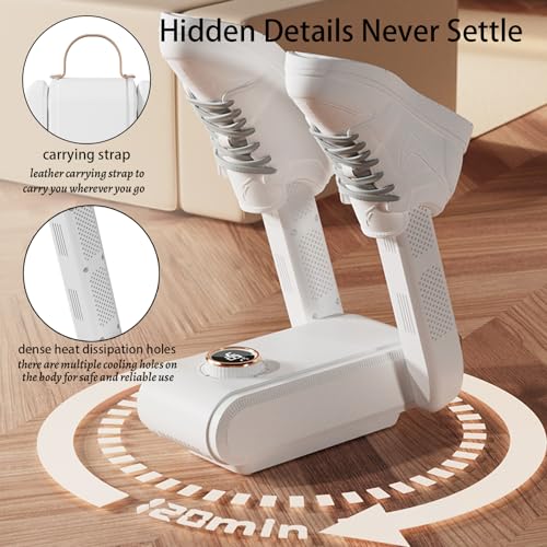 Hynhsun Boot Dryer for Work Boots，Shoe Dryer with Heat Blower， Shoe Dryers for Sneakers, Doubles as Glove, Helmet & Boxing Glove Dryer- Helps Reduce Odor(white) - Image 5