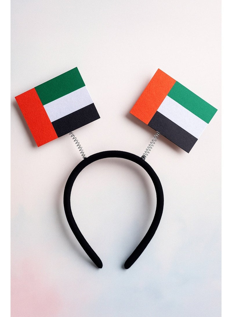 UAE Headband, UAE National Day Hair Accessories UAE National Day Hair Clip for Women Men Girl Kids (Multicolor 2pcs Headband, One Size) - Image 5