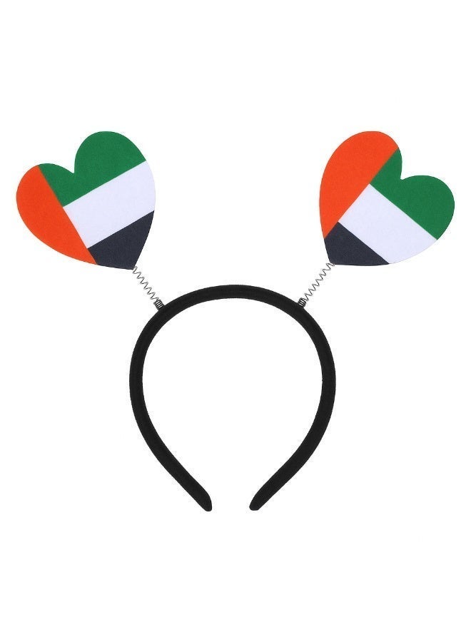 UAE Headband, UAE National Day Hair Accessories UAE National Day Hair Clip for Women Men Girl Kids (Multicolor 2pcs Headband, One Size) - Image 2