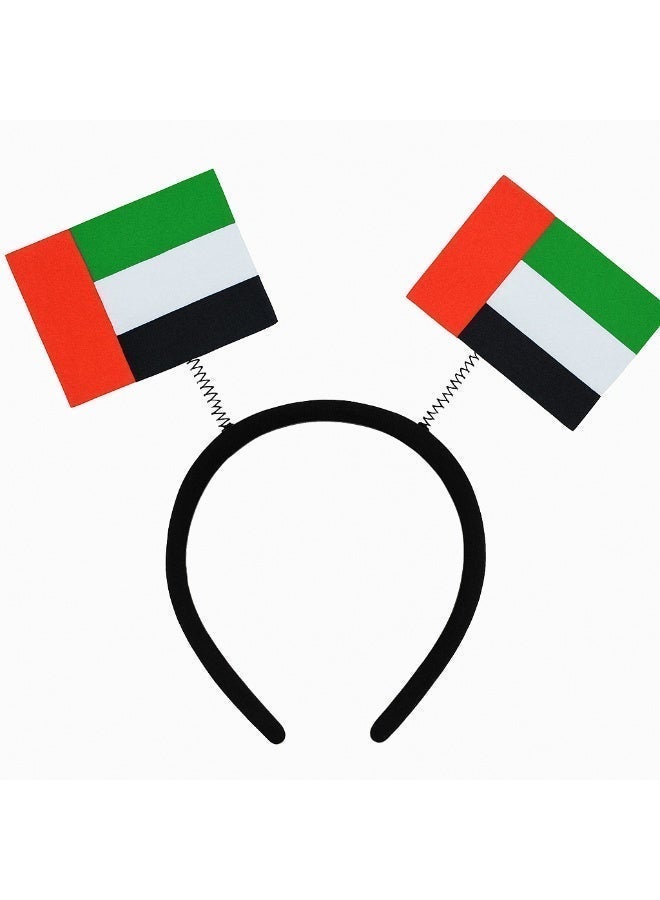 UAE Headband, UAE National Day Hair Accessories UAE National Day Hair Clip for Women Men Girl Kids (Multicolor 2pcs Headband, One Size) - Image 4