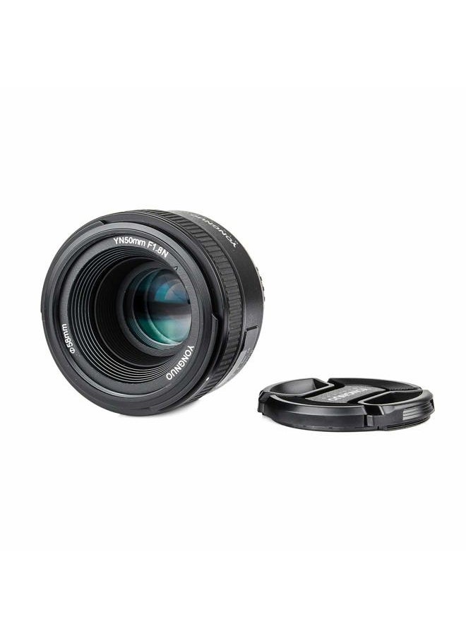 Eachshot - YONGNUO YN EF 50mm f/1.8 AF Lens YN50 Aperture Auto Focus for Nikon Camera as AF-S 50mm 1.8G with Cleaning Cloth - Image 1
