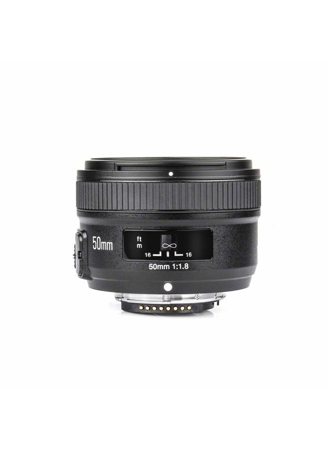 Eachshot - YONGNUO YN EF 50mm f/1.8 AF Lens YN50 Aperture Auto Focus for Nikon Camera as AF-S 50mm 1.8G with Cleaning Cloth - Image 1