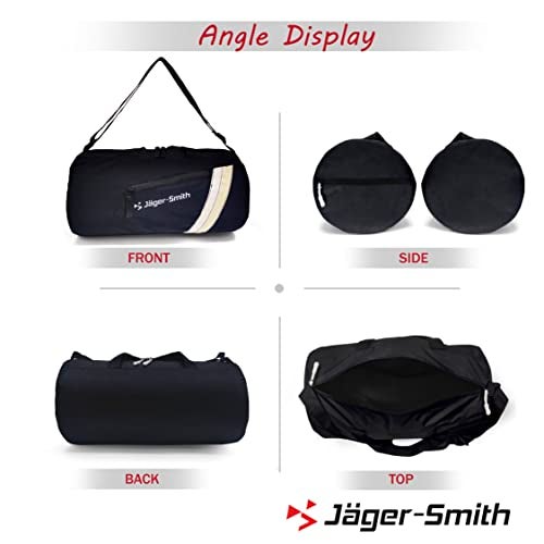 Jager_Smith Jager-Smith GB 900 Multipurpose Gym Bag with Shoe Compartment (Black, White & Cream) - Image 2