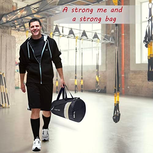 Jager_Smith Jager-Smith GB 900 Multipurpose Gym Bag with Shoe Compartment (Black, White & Cream) - Image 5