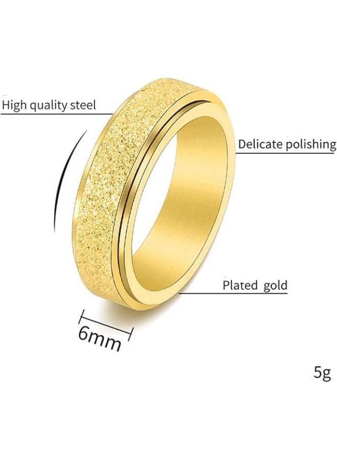 Fayrouz Jewellery Luxury Solitaire Ring Polished Stainless Steel with Shiny Sand Effect, Elegant Design, Simple and Stylish, Rust and Corrosion Resistant, Long Lasting Delicate Shine. - Image 2