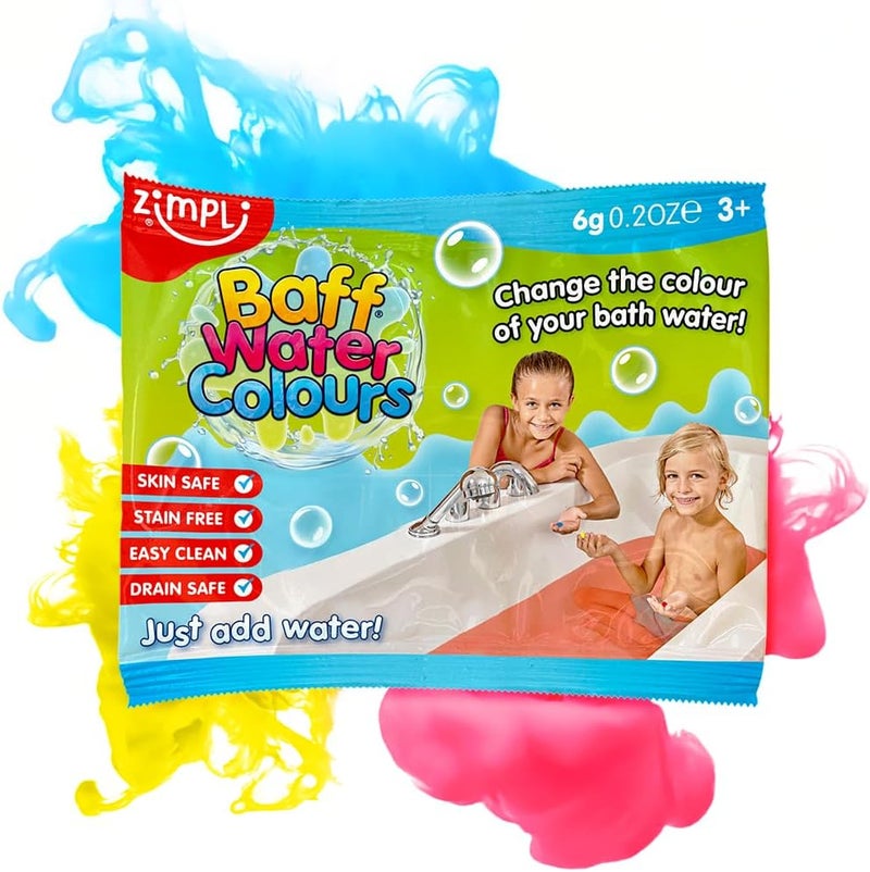 Zimpli Kids Baff Water Colors by Zimpli Kids Kids Colour Changing Drops Great Gift Idea Party Favors Pocket Money - Image 1