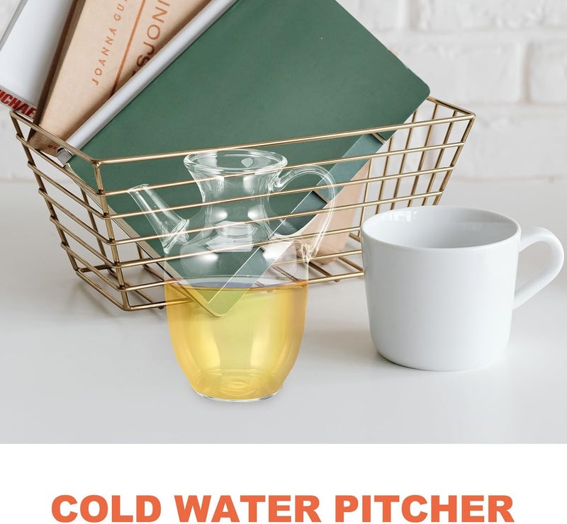 Glass Milk Pitcher for Breakfast, Glass Water Kettle and Coffee Tea Jug, Kitchen Water Dispenser for Cold Drinks and Milk Serving - Image 3