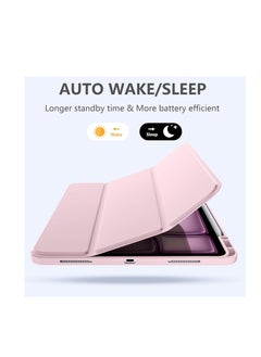 Generic for iPad Air 13 inch Case M2 2024 / iPad Pro 12.9 inch Case (6th/5th/4th/3rd Generation 2022/2021/2020/2018), Built-in Pencil Holder & Auto Wake/Sleep, Slim Clear Back Shell, Light Pink  - Image 5