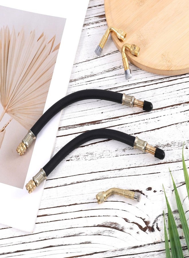 XIHIRCD Pack of 5 Tyre Valve Extension, 2 Pieces 21 cm Flexible Valve Stem Extensions with 45 90 135 Degree Tyre Valve Extension Adapter Suitable for Motorhome Bicycle Motorcycle Car Scooter - Image 3