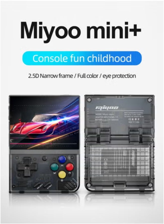 Miyoo وحدة التحكم المحمولة Miyoo Mini Plus+ GBA Game PS1 المحمولة (أسود 64 جيجا) - Image 1