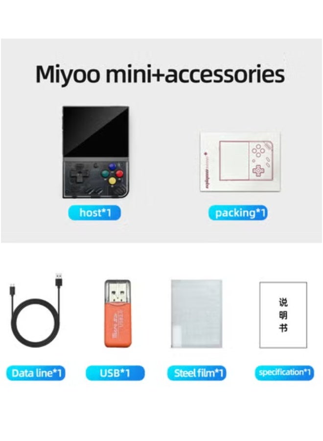 Miyoo وحدة التحكم المحمولة Miyoo Mini Plus+ GBA Game PS1 المحمولة (أسود 64 جيجا) - Image 4
