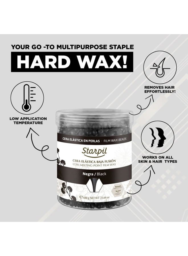 Starpil Wax 600g / 1.3 lb Black Hard Wax Beads for Painless Hair Removal, Stripless Wax Beads, Polymer Blend Low Temperature Wax for Face, Bikini, Brazilian, Legs, Underarm, Back and Chest - Image 3