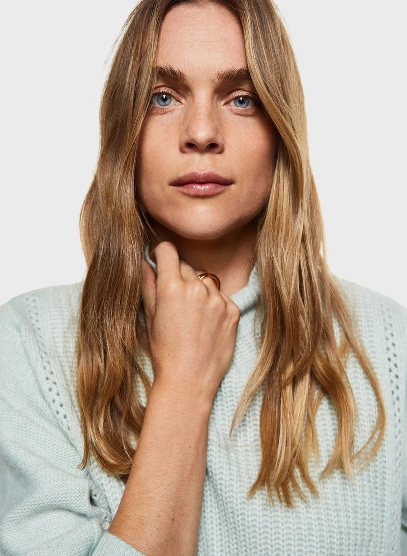 MANGO High Neck Knitted Sweater