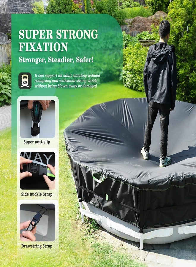 UIRWAY 2025 Upgraded Fabric, Round Pool Cover, Diameter 457 cm - Image 4
