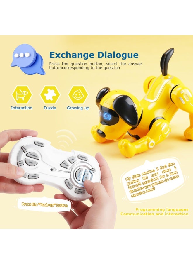 Bukela Remote Control Robot Dog Toy for Kids, Robot Dogs That Acts Like a Real Dog, Walking,Singing and Dancing Smart Dog Toy - Image 3