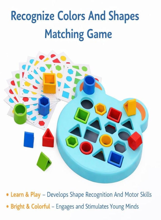 ShinyCharm Shape Matching Board Games for Toddlers | Kids Playing Items Indoor with Color & Shape Matching | Puzzles for Kids for Age 2+ | Educational Fun Learning Toy for Children | Ideal for Gifting - Image 3